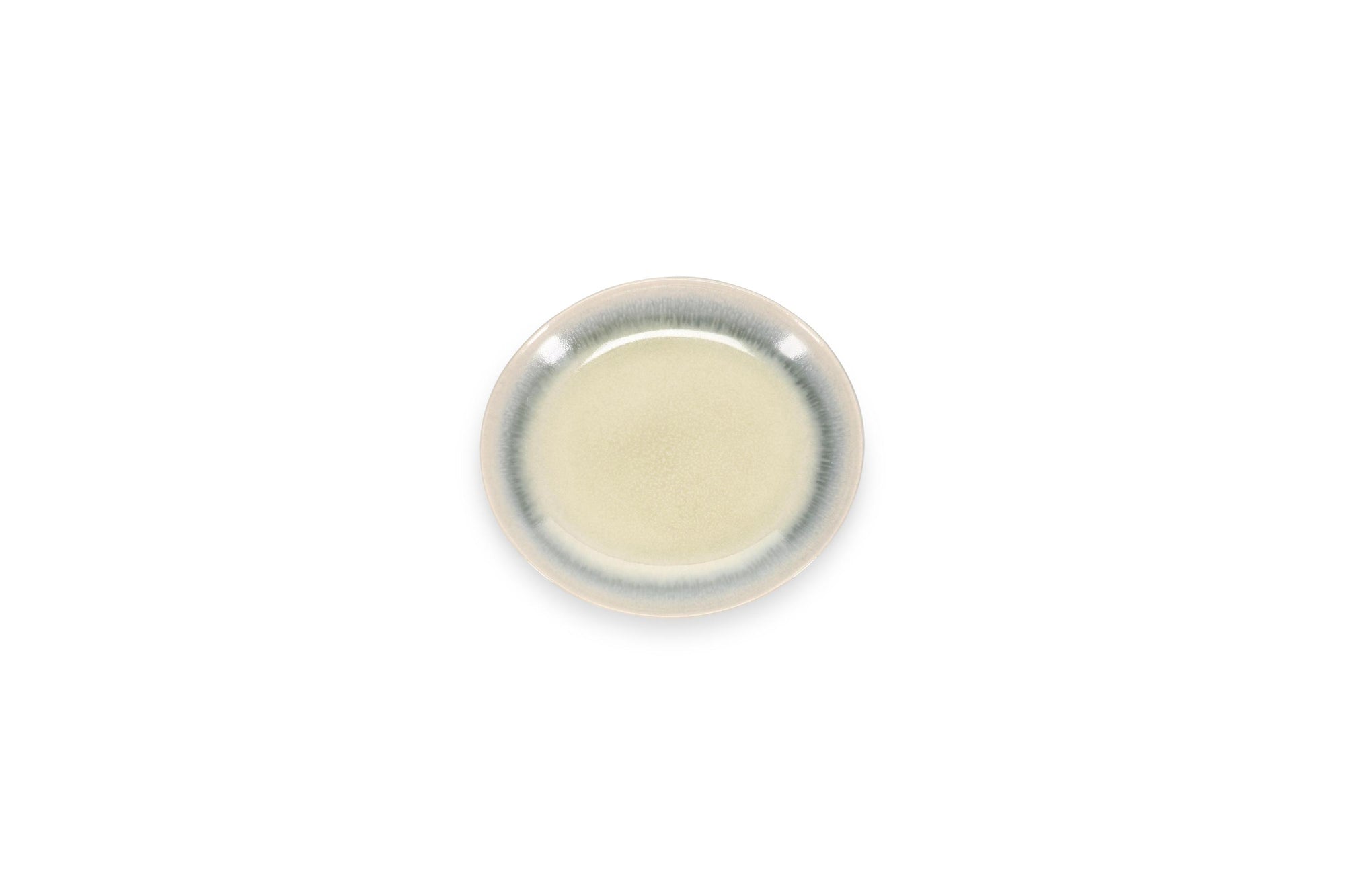 ONA - Plat bord 15x13,5cm groen/grijs Flint - 1 SET - 4 stuks