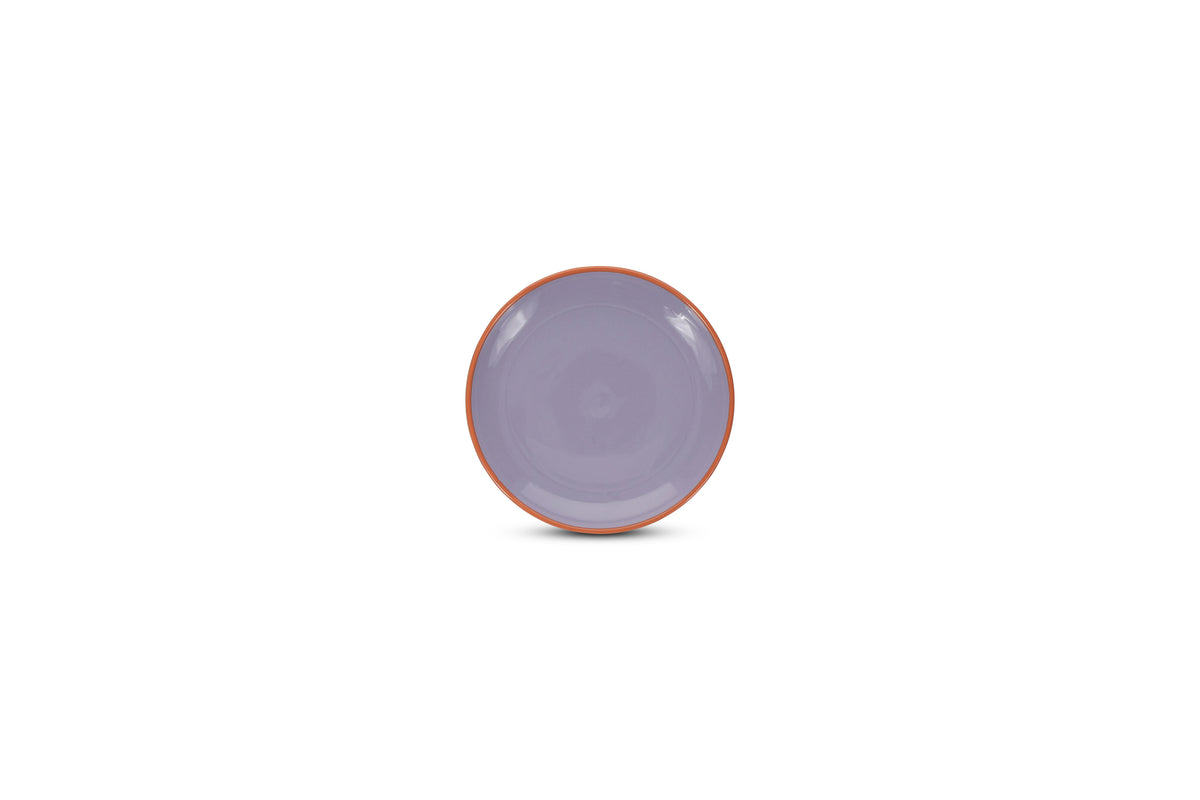 Ona - Duo Plat bord 18xH2,5cm paars/oranje Duo - 1 SET - 4 stuks