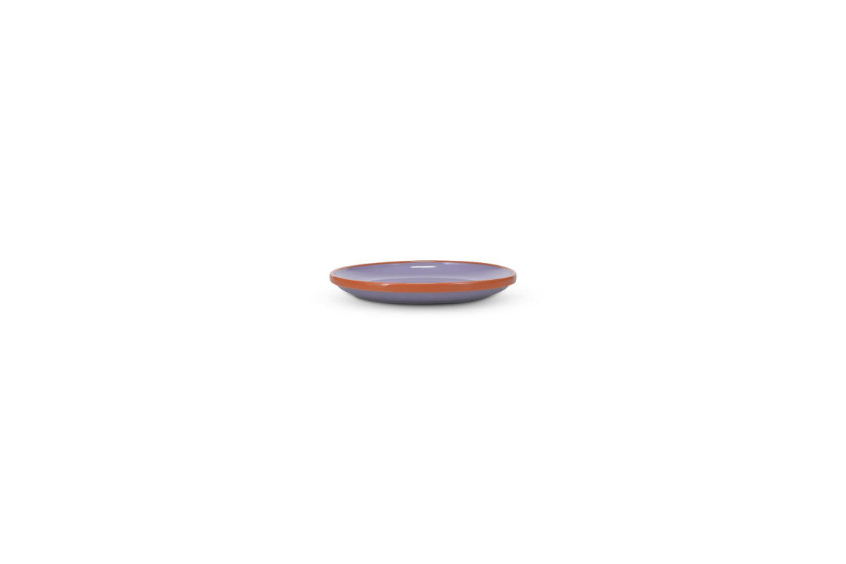 Ona - Duo Plat bord 18xH2,5cm paars/oranje Duo - 1 SET - 4 stuks