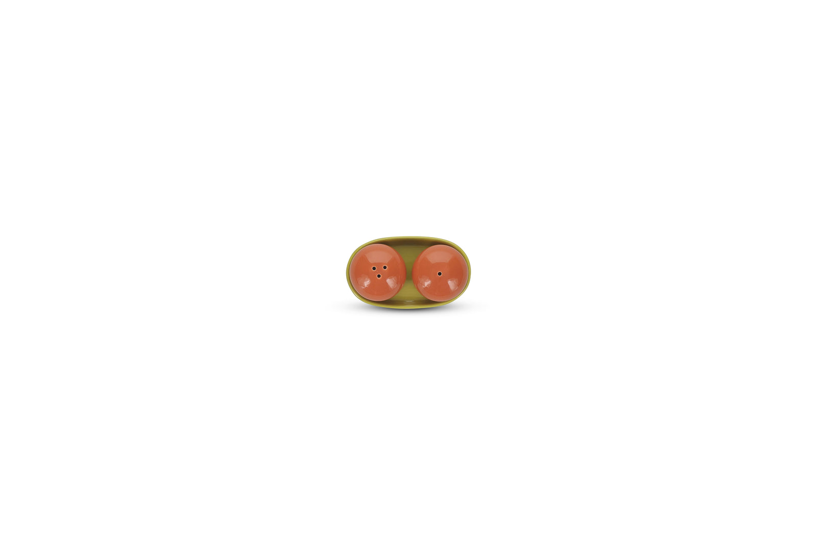 Ona - Duo Poivrier et salière 3 pièces orange/vert Duo