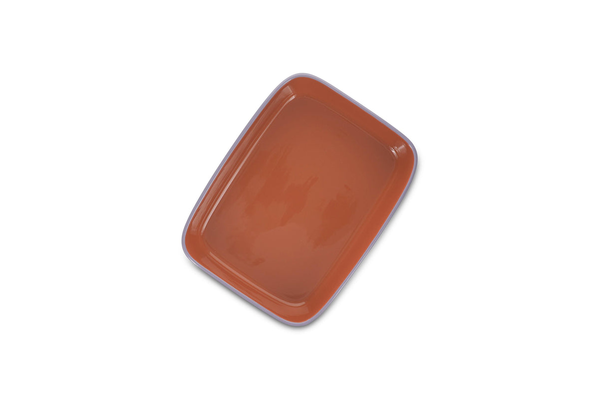 S&P - Duo Plat à four 29,5x22,5xH7cm orange/violet Duo