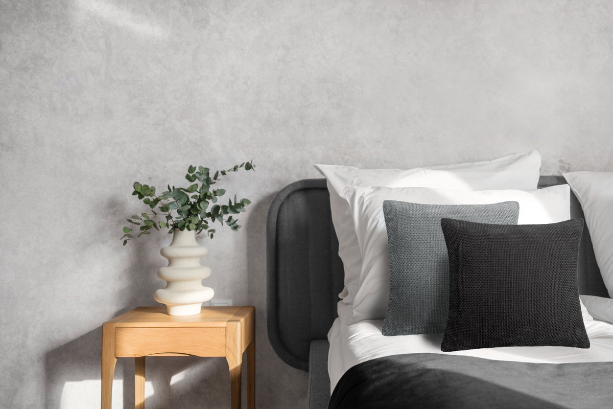 Heckettlane - Coussin Décoratif - Velours Panama - Moonless Black