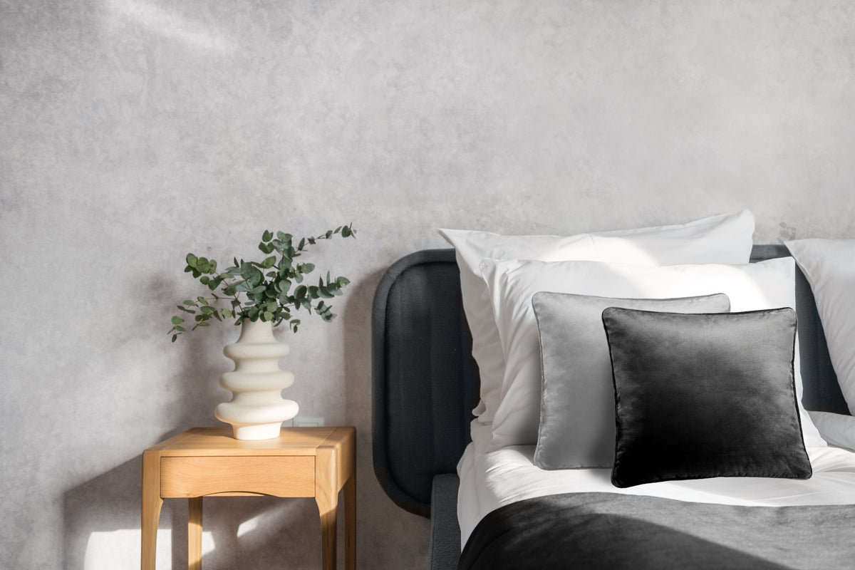 Heckettlane - Coussin Décoratif - Velours Original - Moonless Black