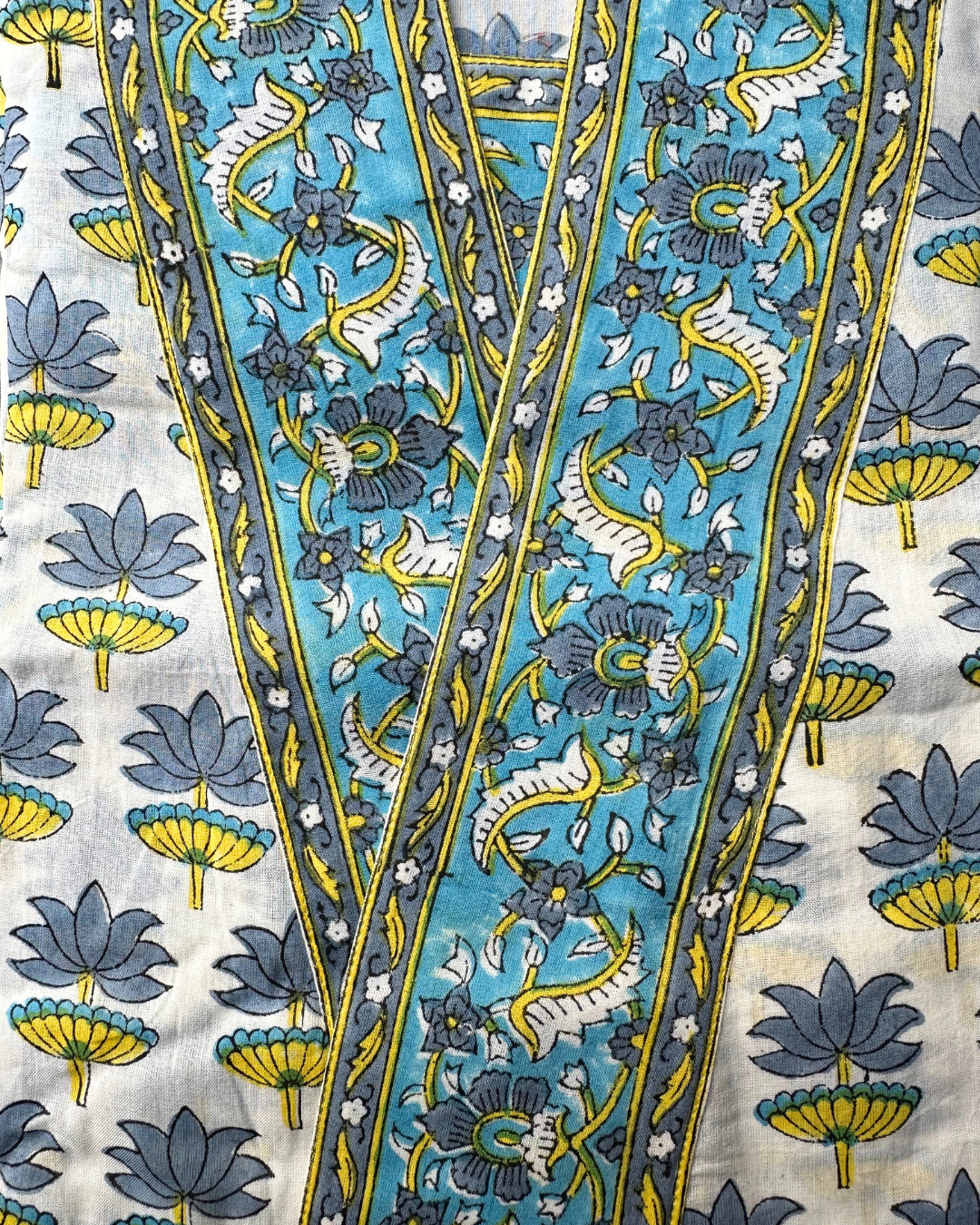 Kimono Madras Wit in katoenen voile