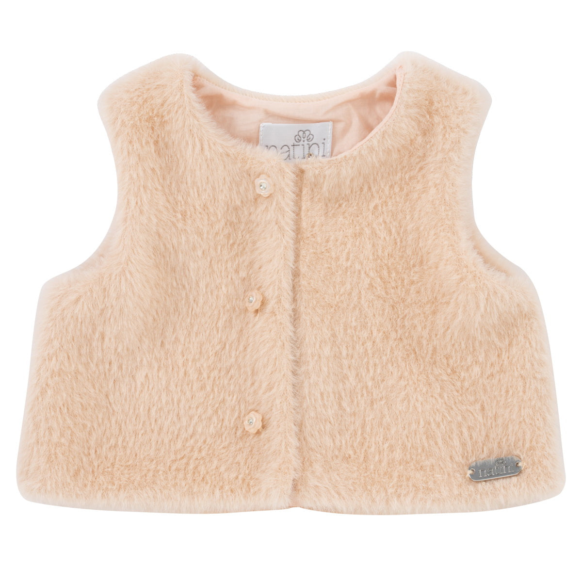 Gilet Fur Flower - Roze
