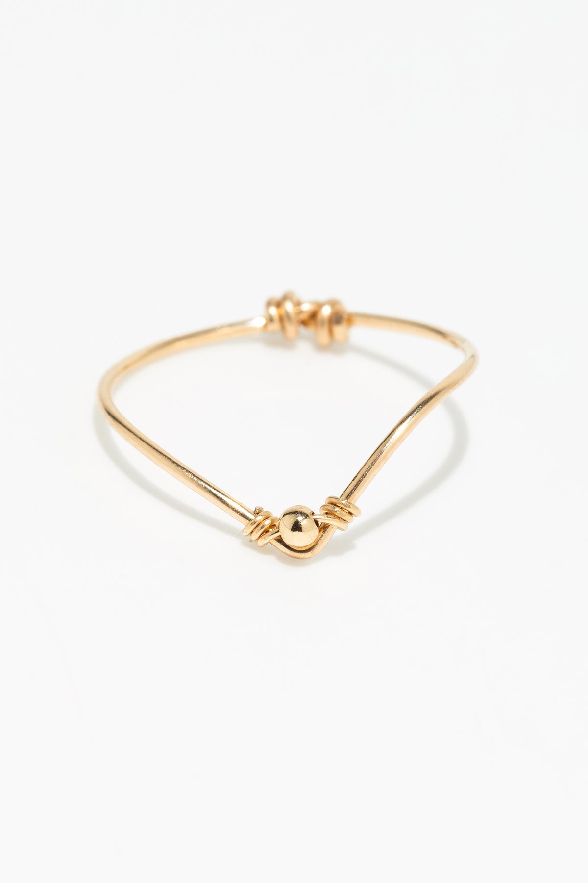 Rings - Chevron Goud - Parel
