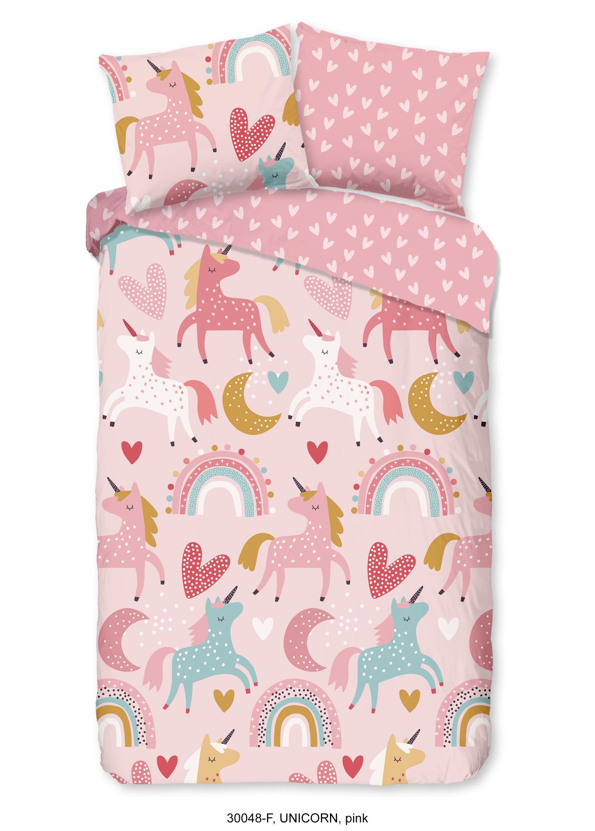Good Morning - Dekbedovertrek - Unicorn - Pink