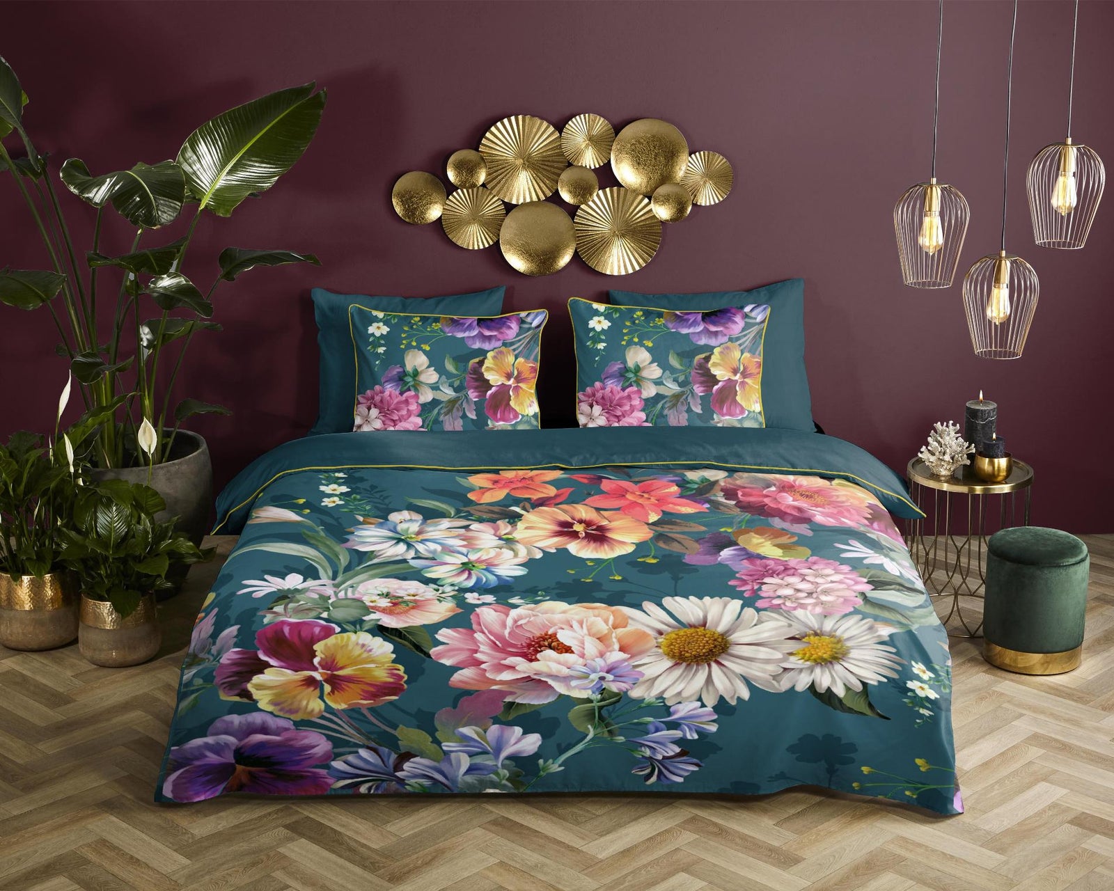 Descanso - Dekbedovertrek - Novara - Petrol