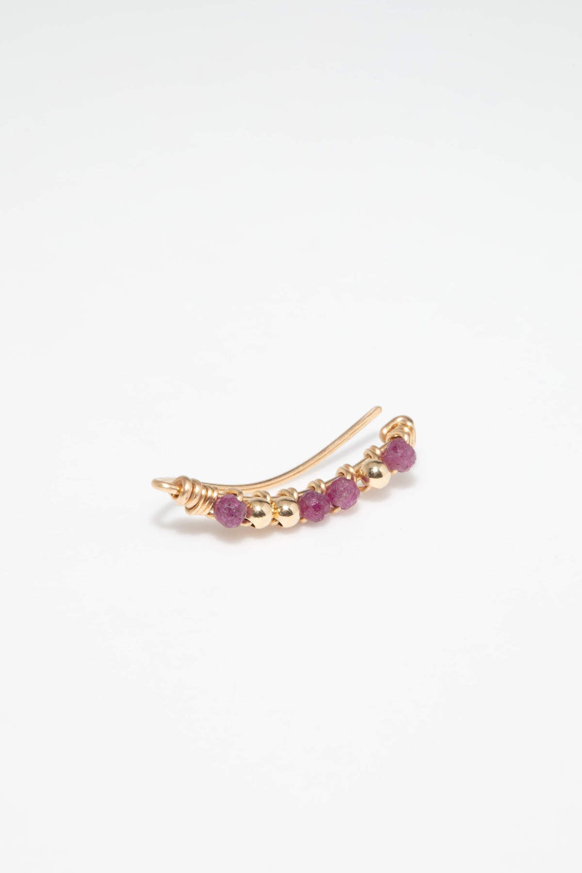 Earrings - Climber Théa Goud - Robijn