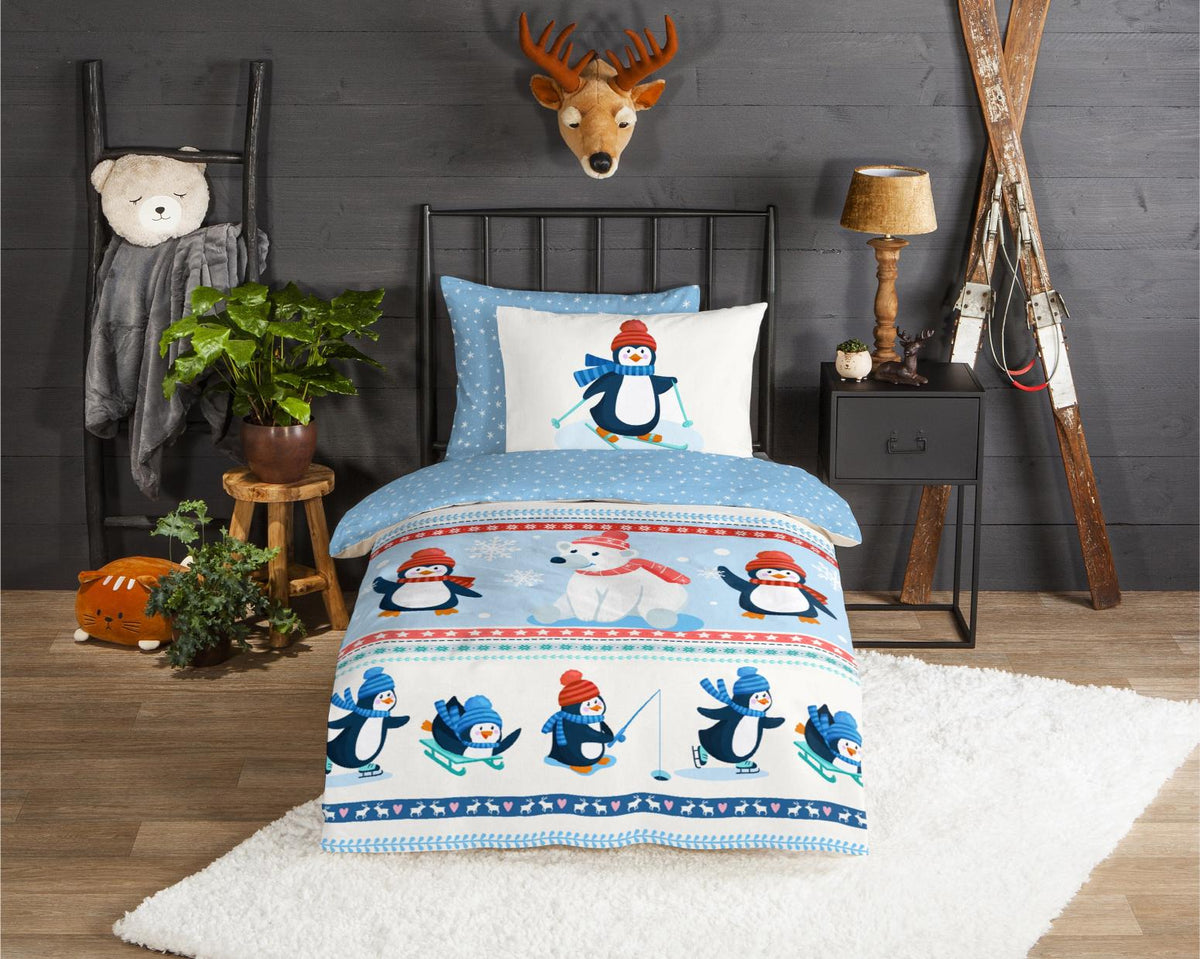 Good Morning - Dekbedovertrek - Penguins - Multi