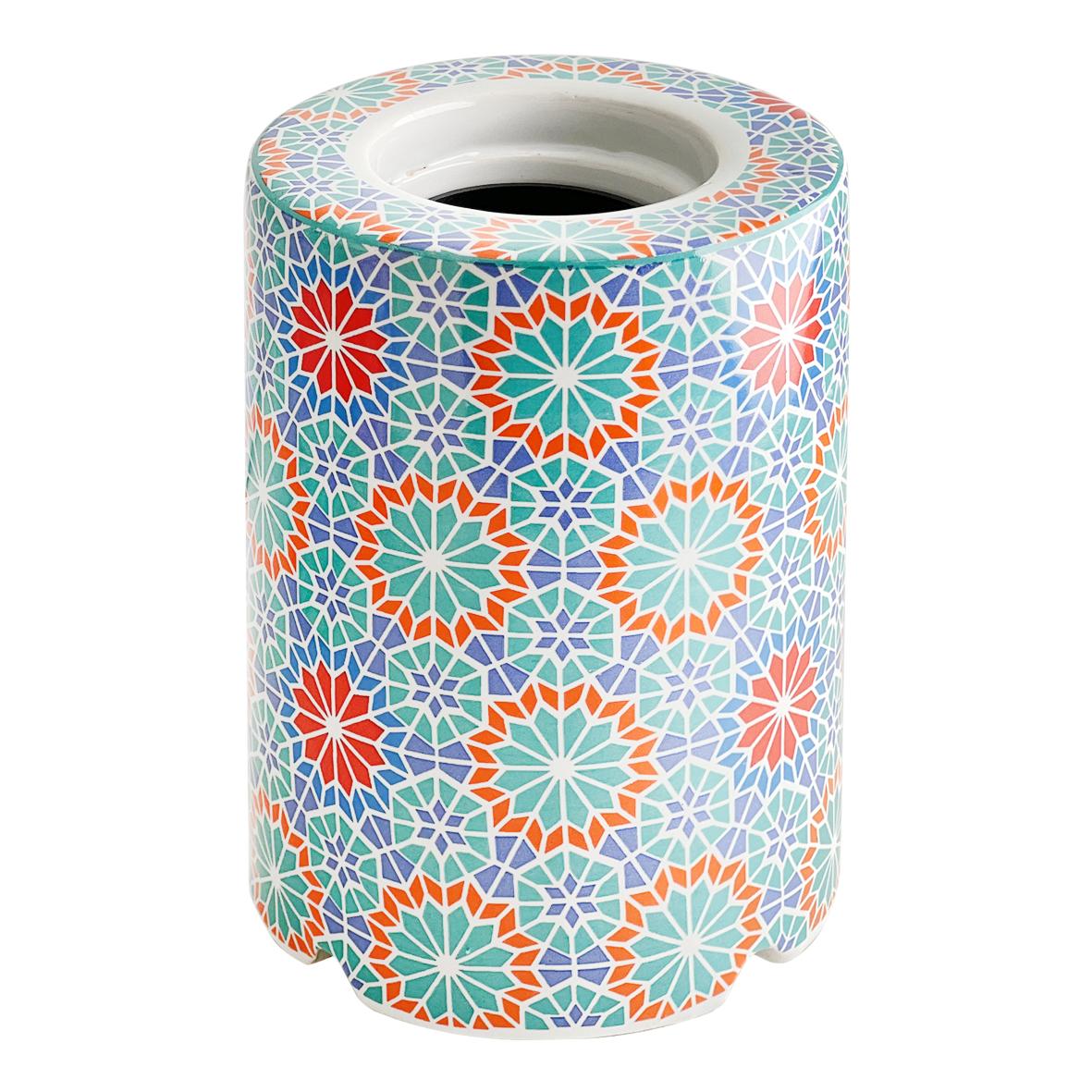 Socle Ceramique - Bleu Et Rouge