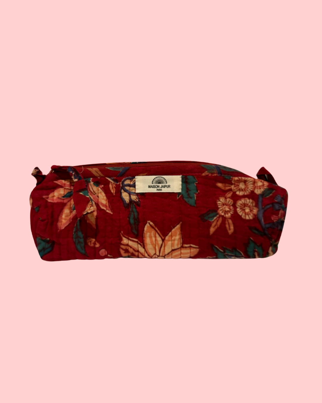 Trousse Indore Rouge en voile de coton