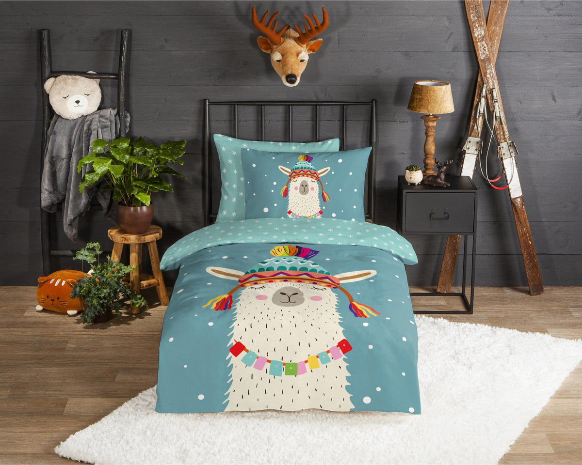 Good Morning - Dekbedovertrek - Borax - Petrol