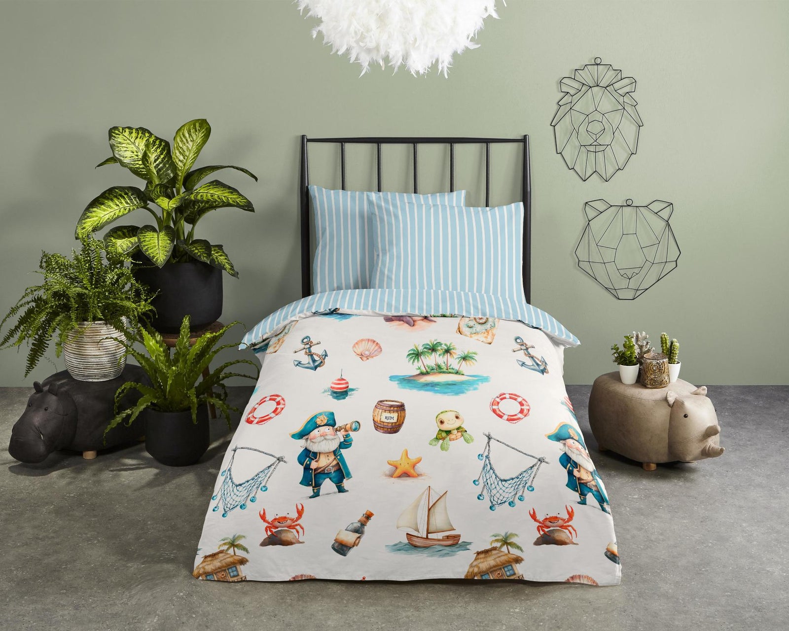 Good Morning - Dekbedovertrek - Capi - Blue