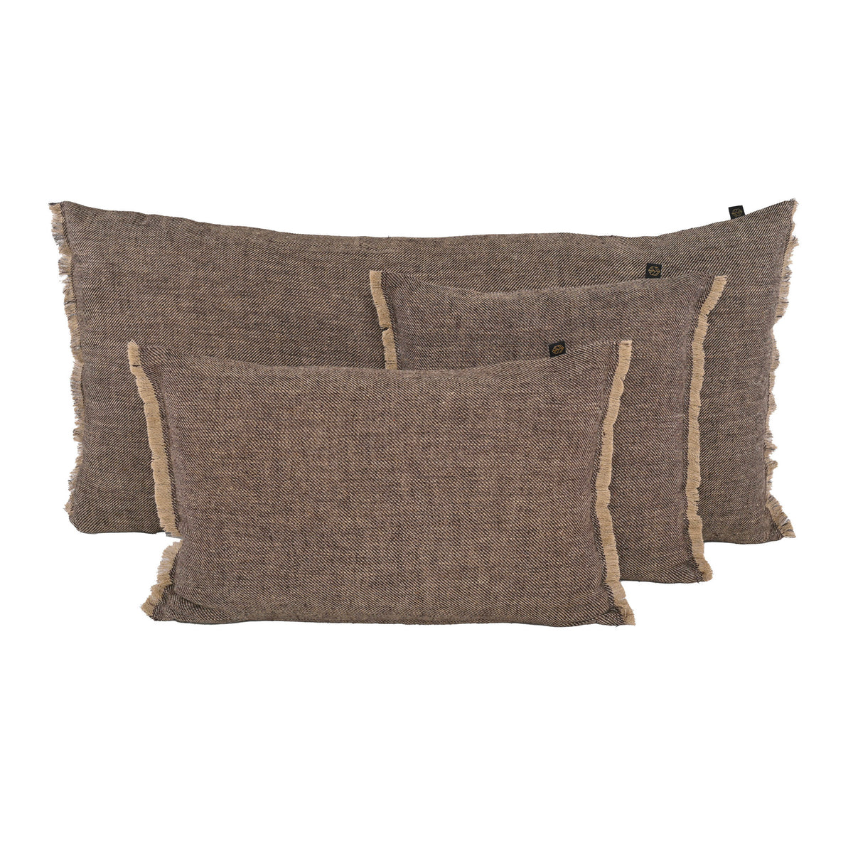 Kussensloop - Cuba En Lin Chiné - Charbon