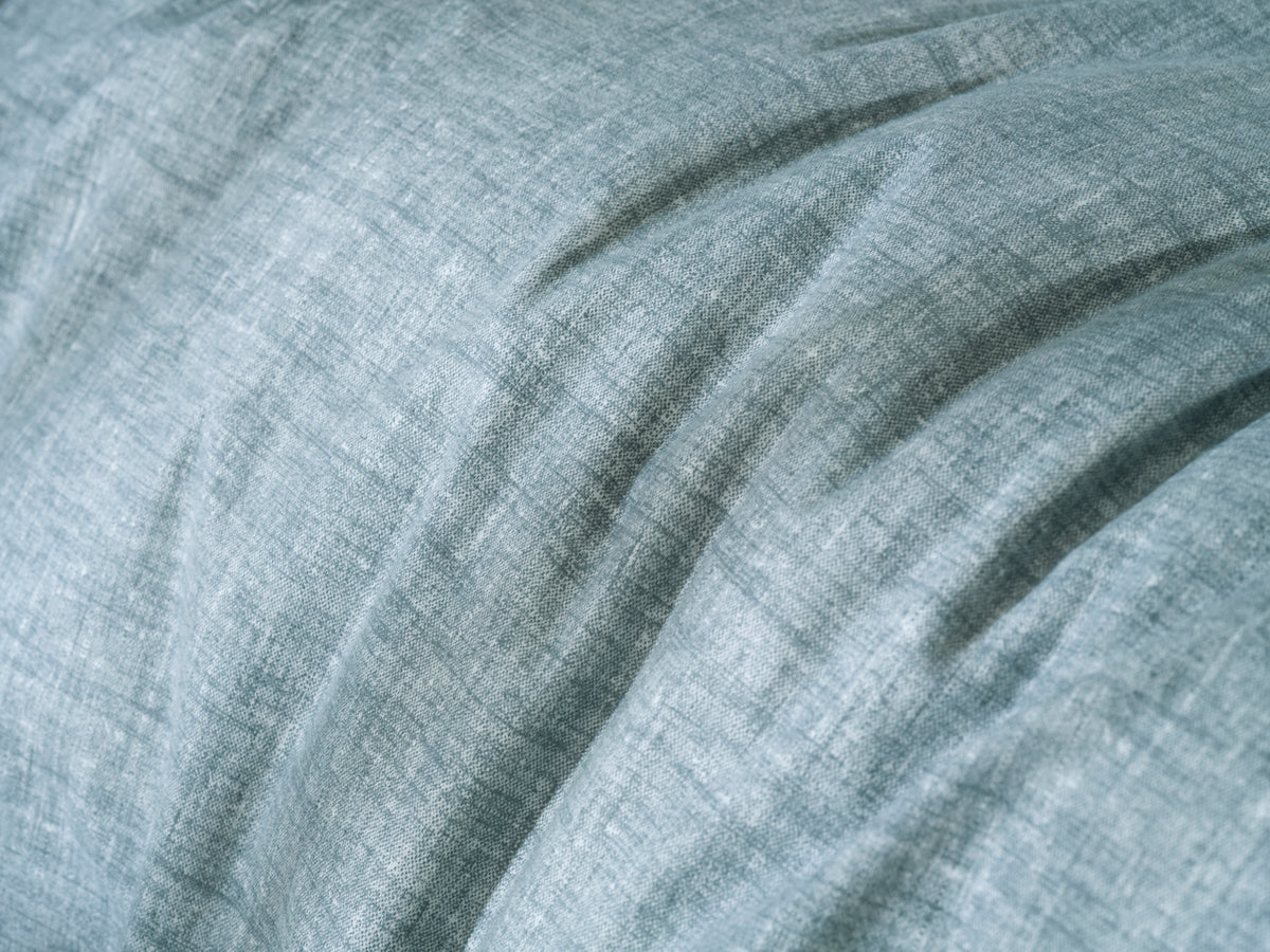 Zohome - Dekbedovertrek - Flanella di Lino - Denim