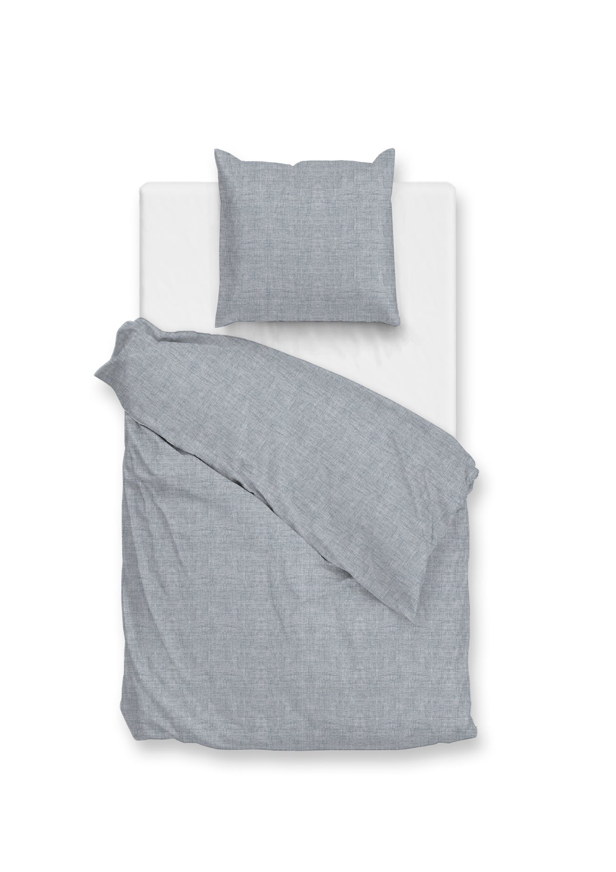 Zohome - Dekbedovertrek - Flanella di Lino - Denim