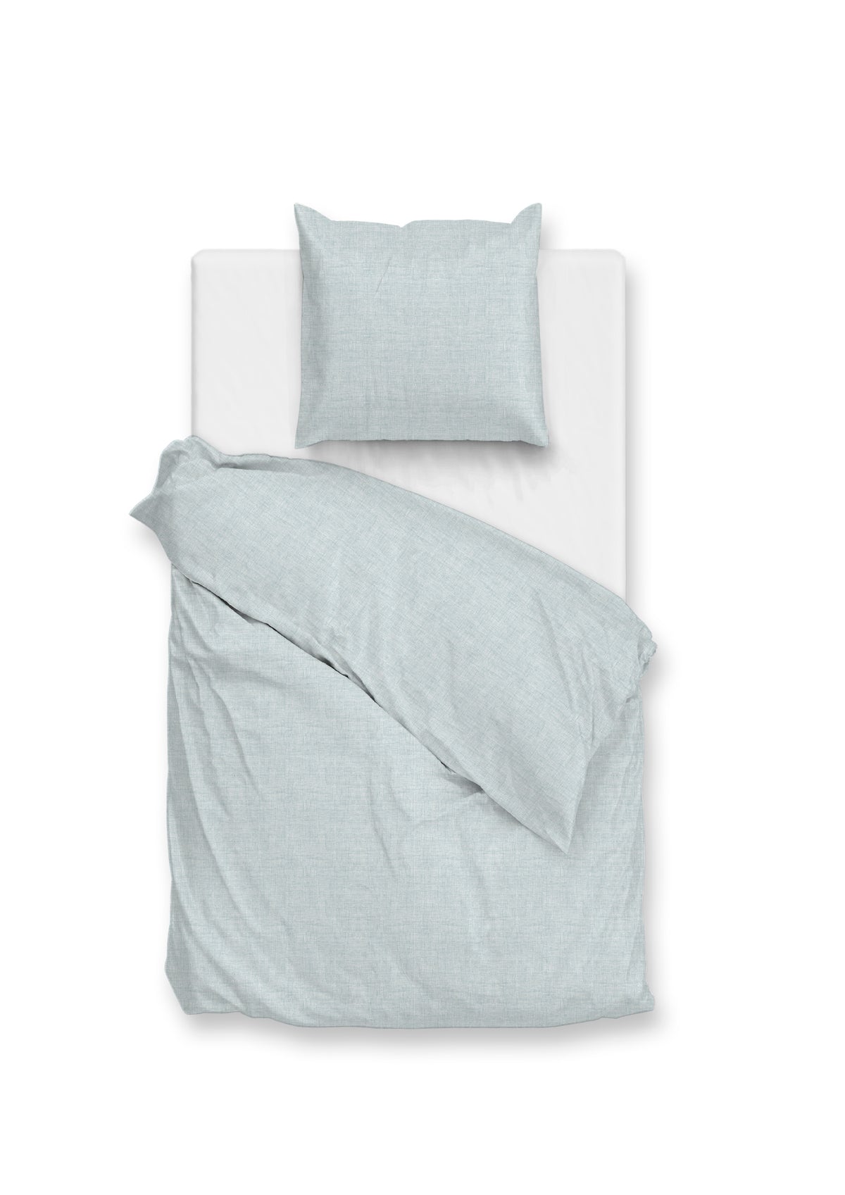 Zohome - Housse De Couette - Flanella di Lino - Mint Green