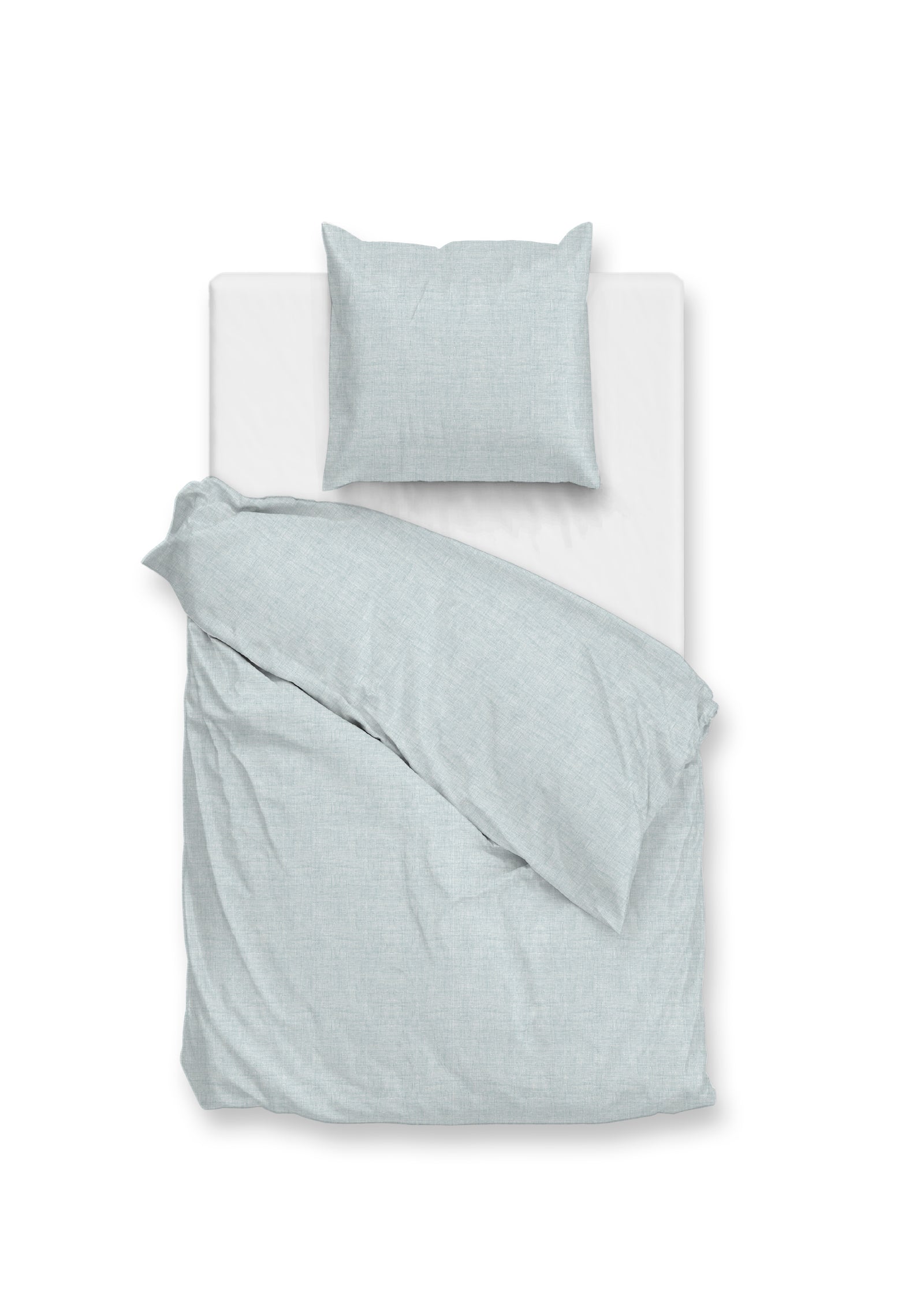 Zohome - Housse De Couette - Flanella di Lino - Mint Green
