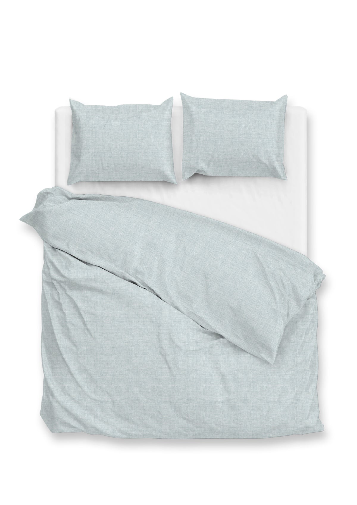 Zohome - Housse De Couette - Flanella di Lino - Mint Green