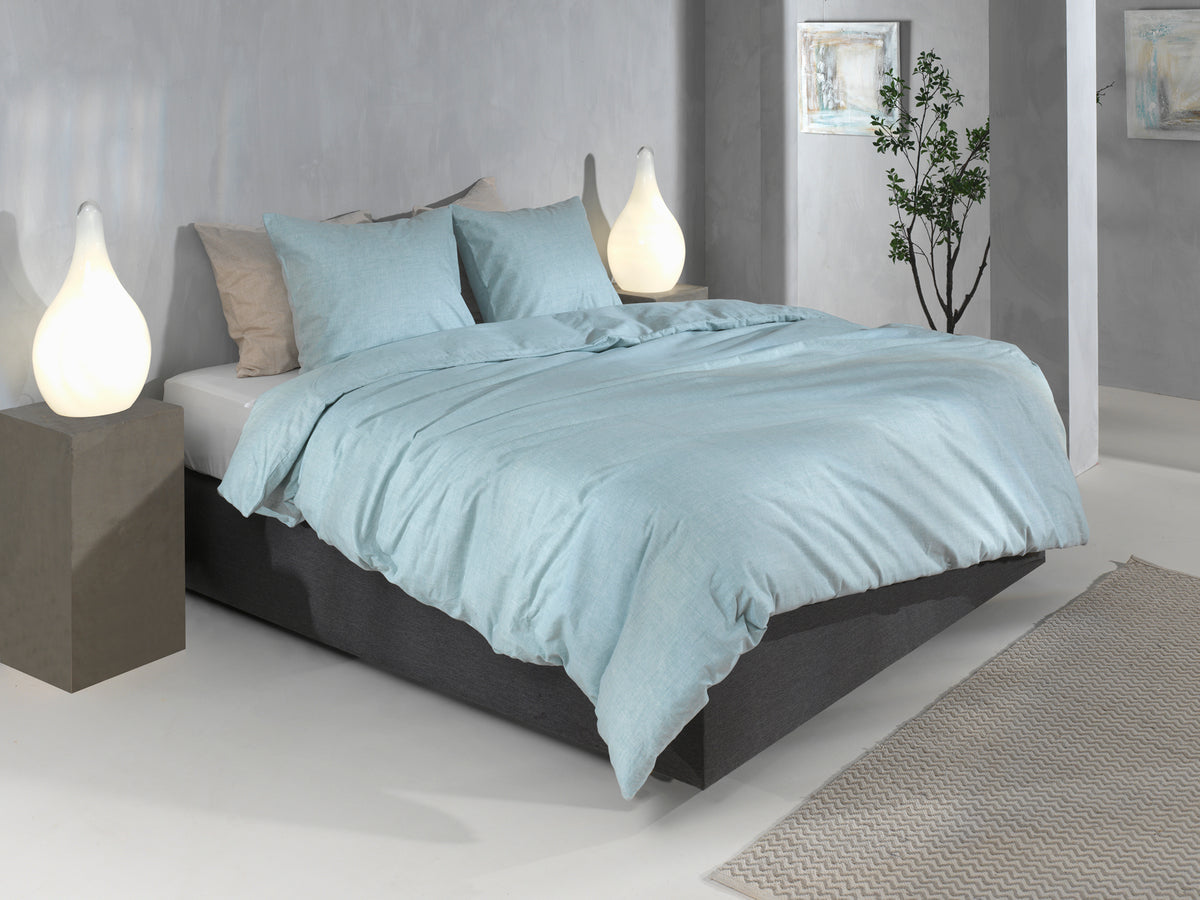 Zohome - Housse De Couette - Flanella di Lino - Mint Green