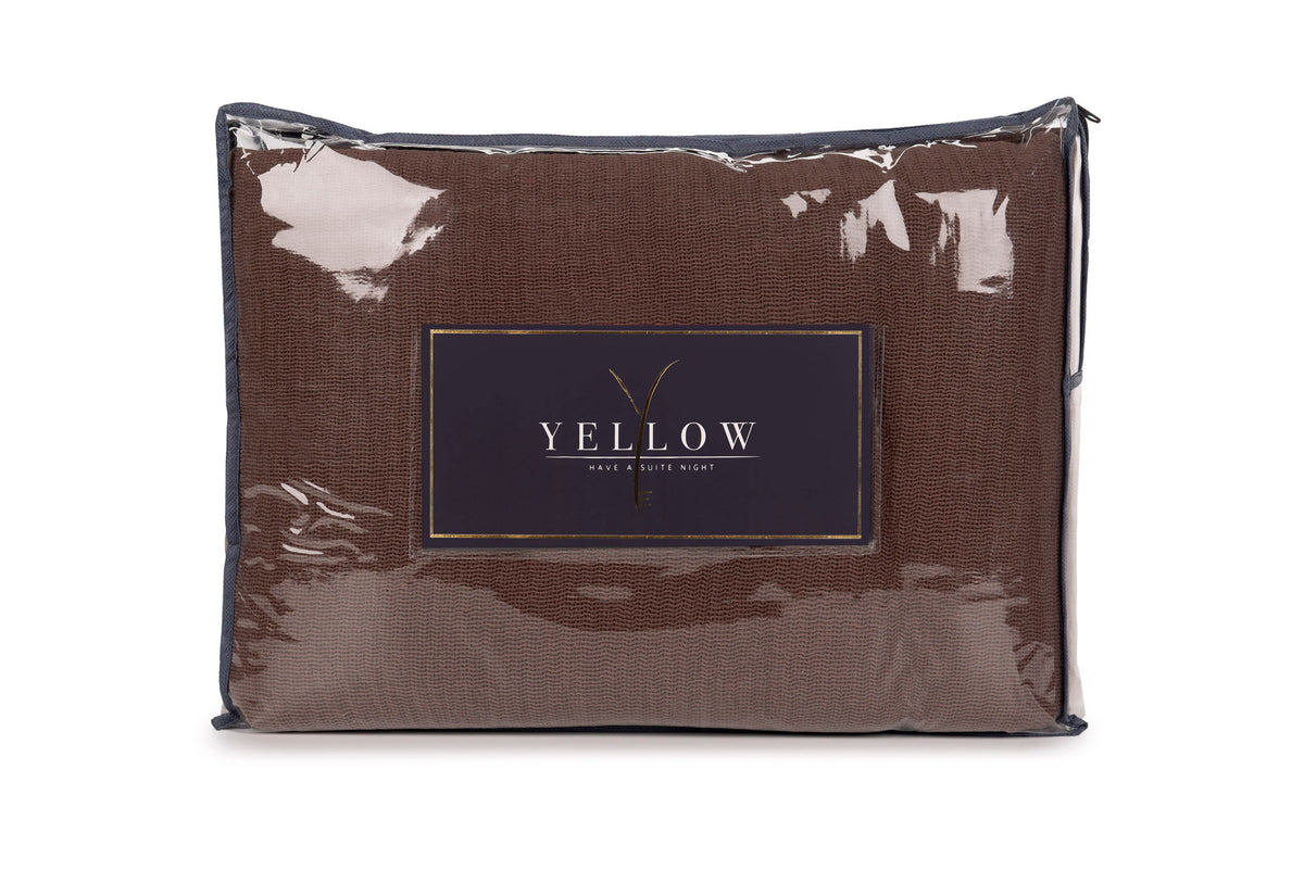 Yellow - Couvre-Lit - Ica - Maroon Brown