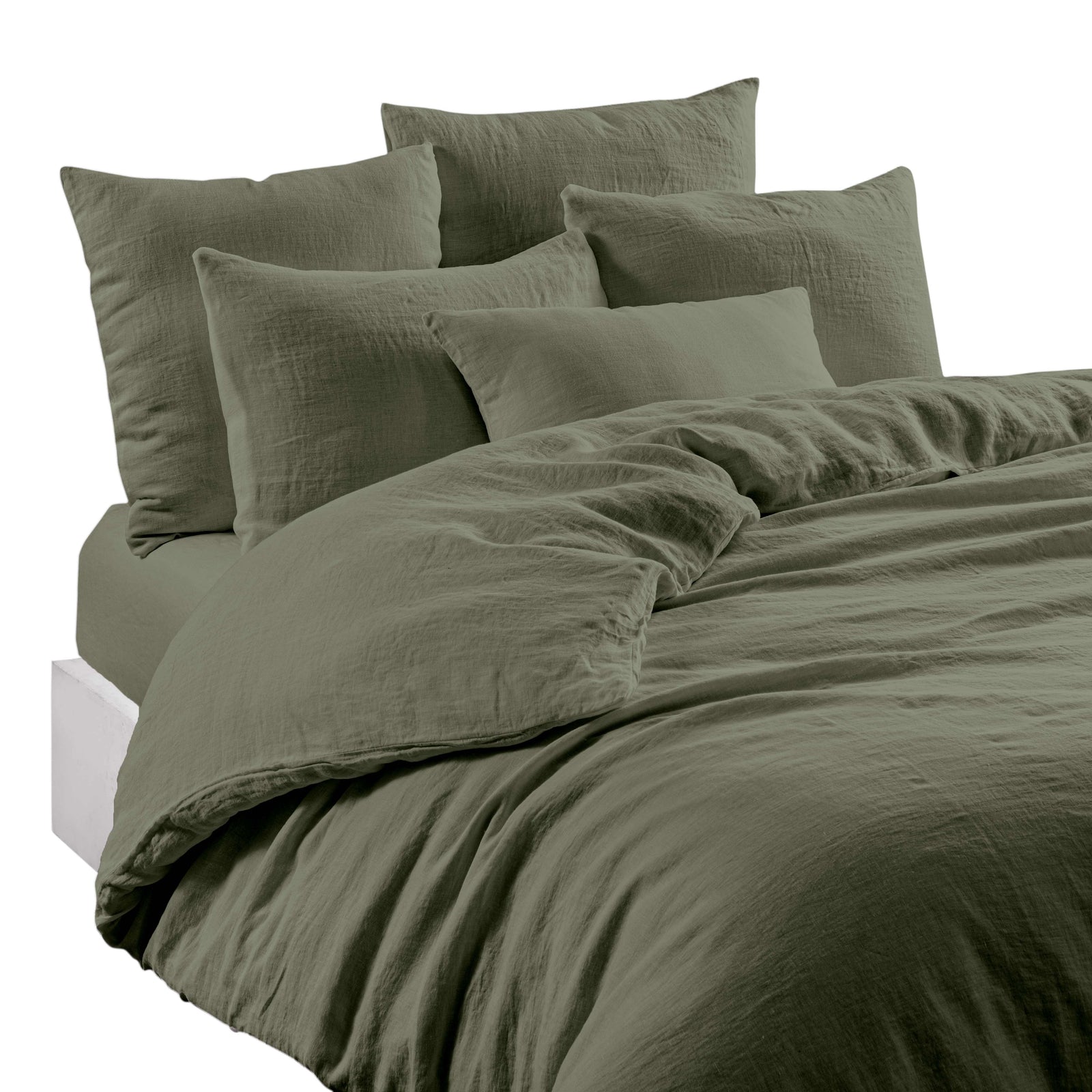Dekbedovertrek & Kussensloop - Limy - Kaki