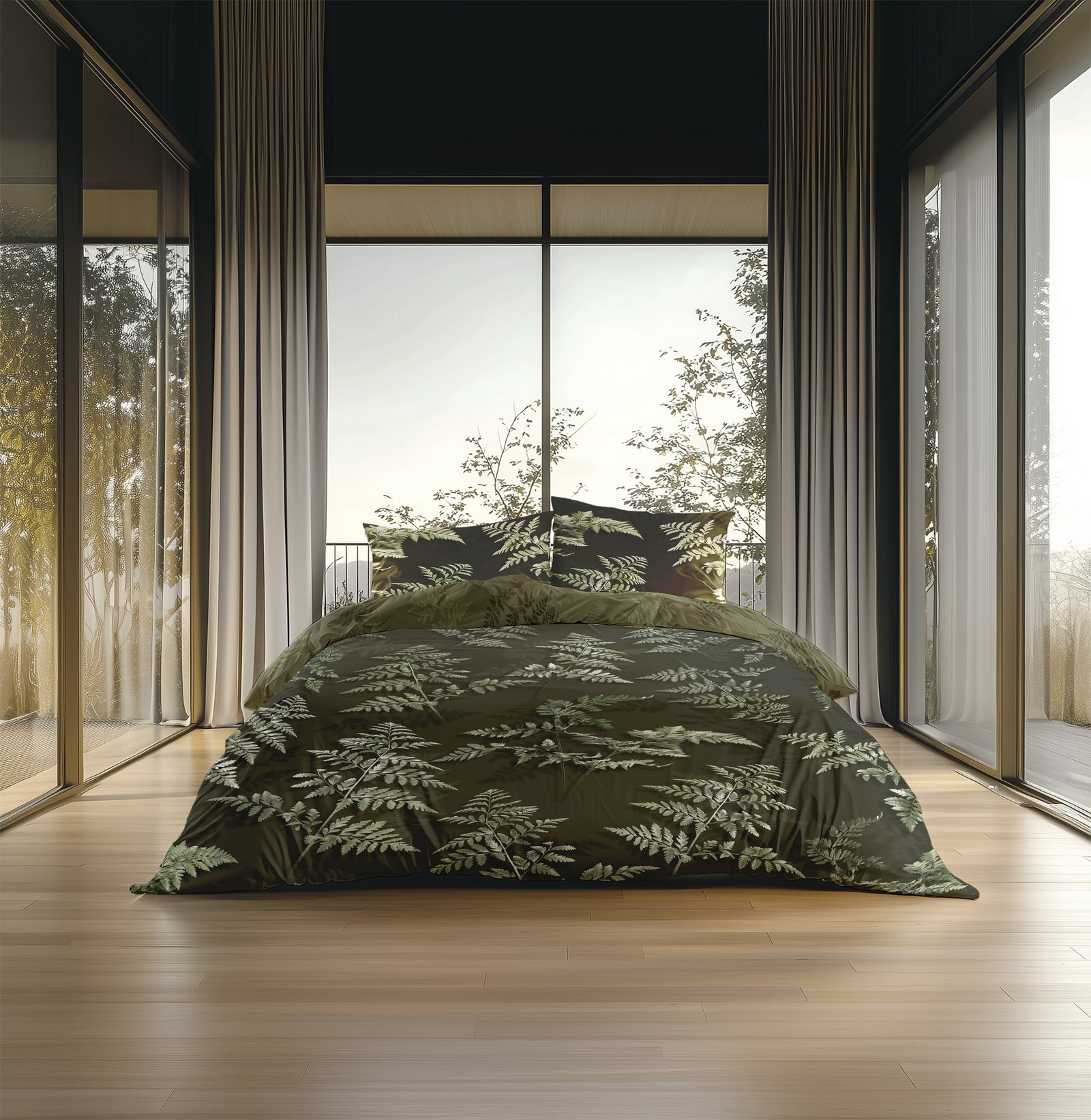 Heckettlane - Dekbedovertrek - Rua - Forest Green