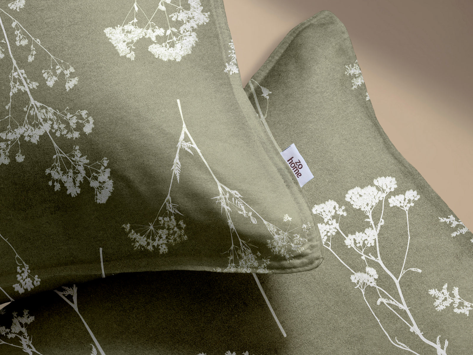 Zohome - Dekbedovertrek - Yarrow - Green