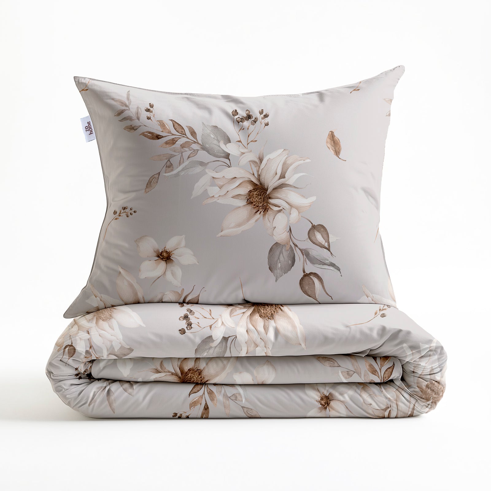 Zohome - Dekbedovertrek - Elara - Grey