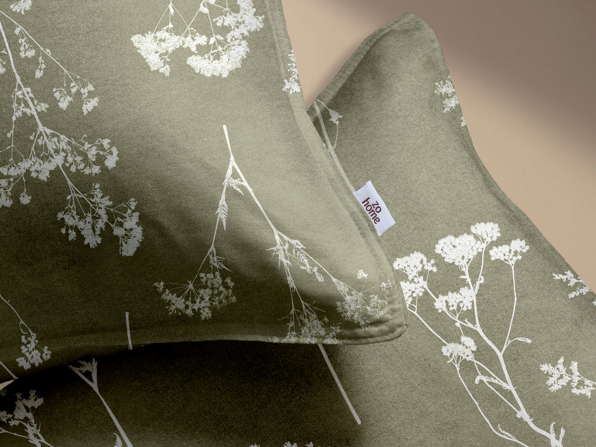 Zohome - Dekbedovertrek - Yarrow - Green