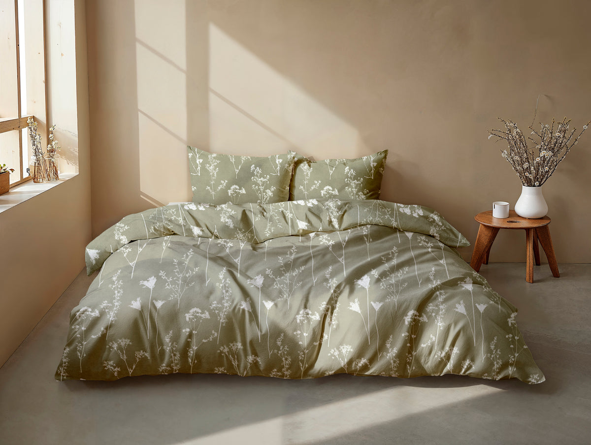 Zohome - Dekbedovertrek - Yarrow - Green