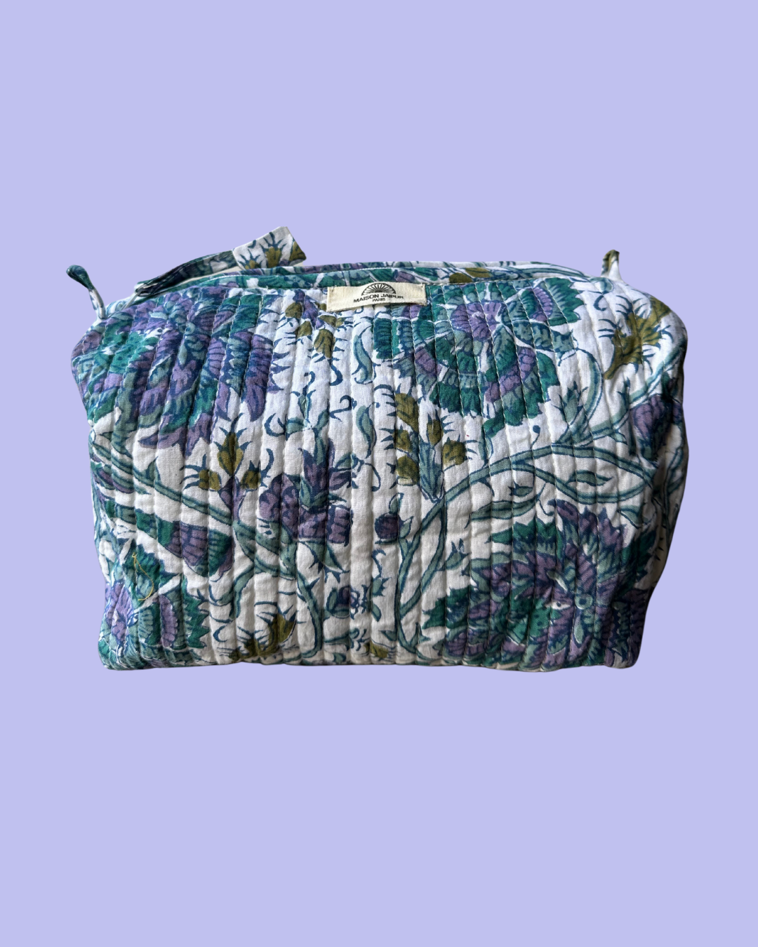 Pouch Delhi M Violet en voile de coton