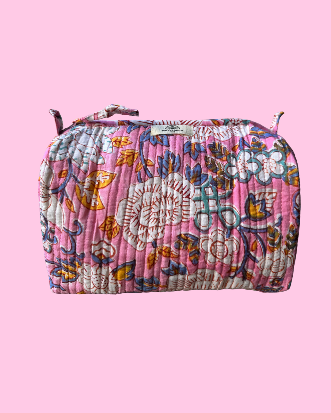 Pouch Delhi S Rose en voile de coton