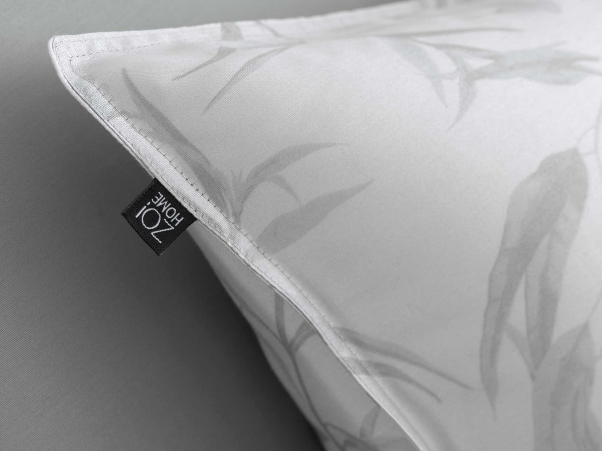 Zohome - Housse De Couette - Fiori di Satinado - Ash Grey