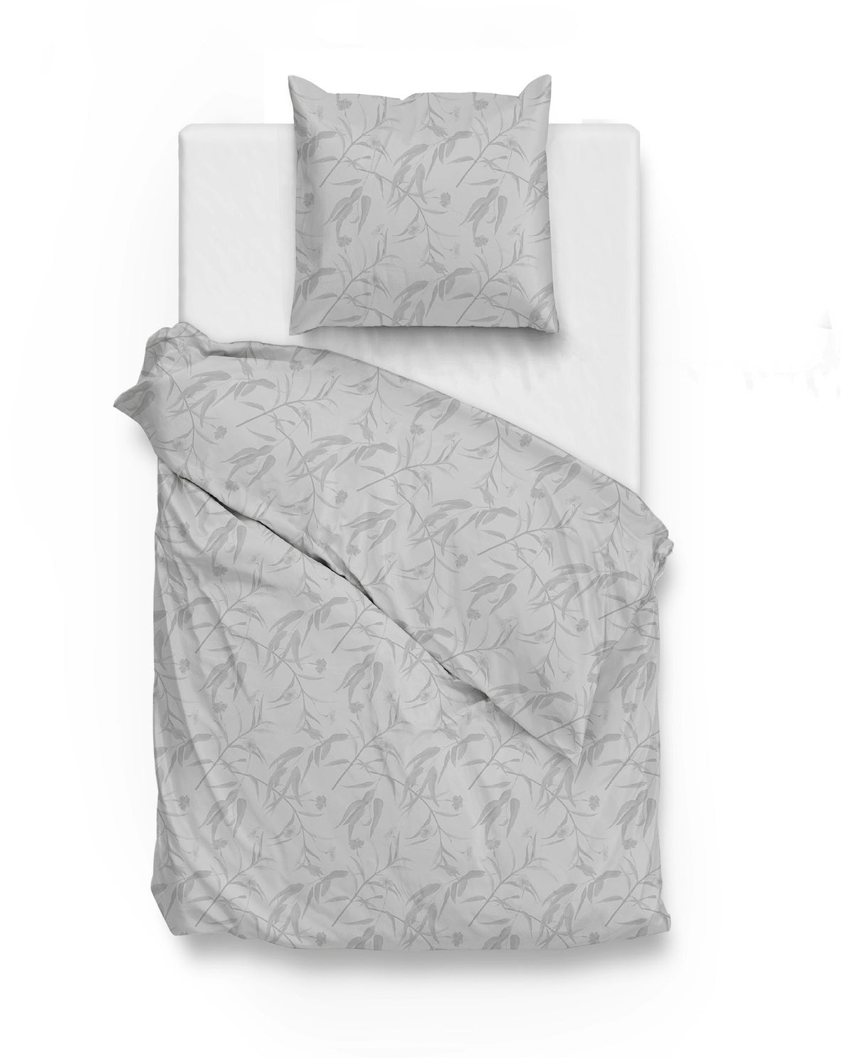 Zohome - Housse De Couette - Fiori di Satinado - Ash Grey