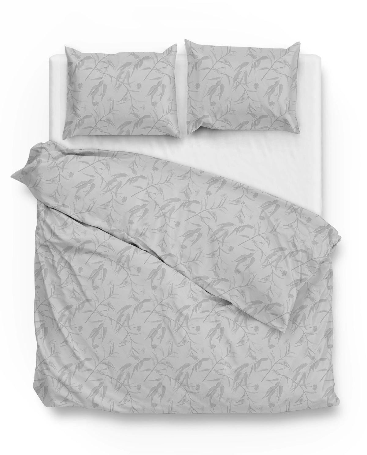 Zohome - Housse De Couette - Fiori di Satinado - Ash Grey