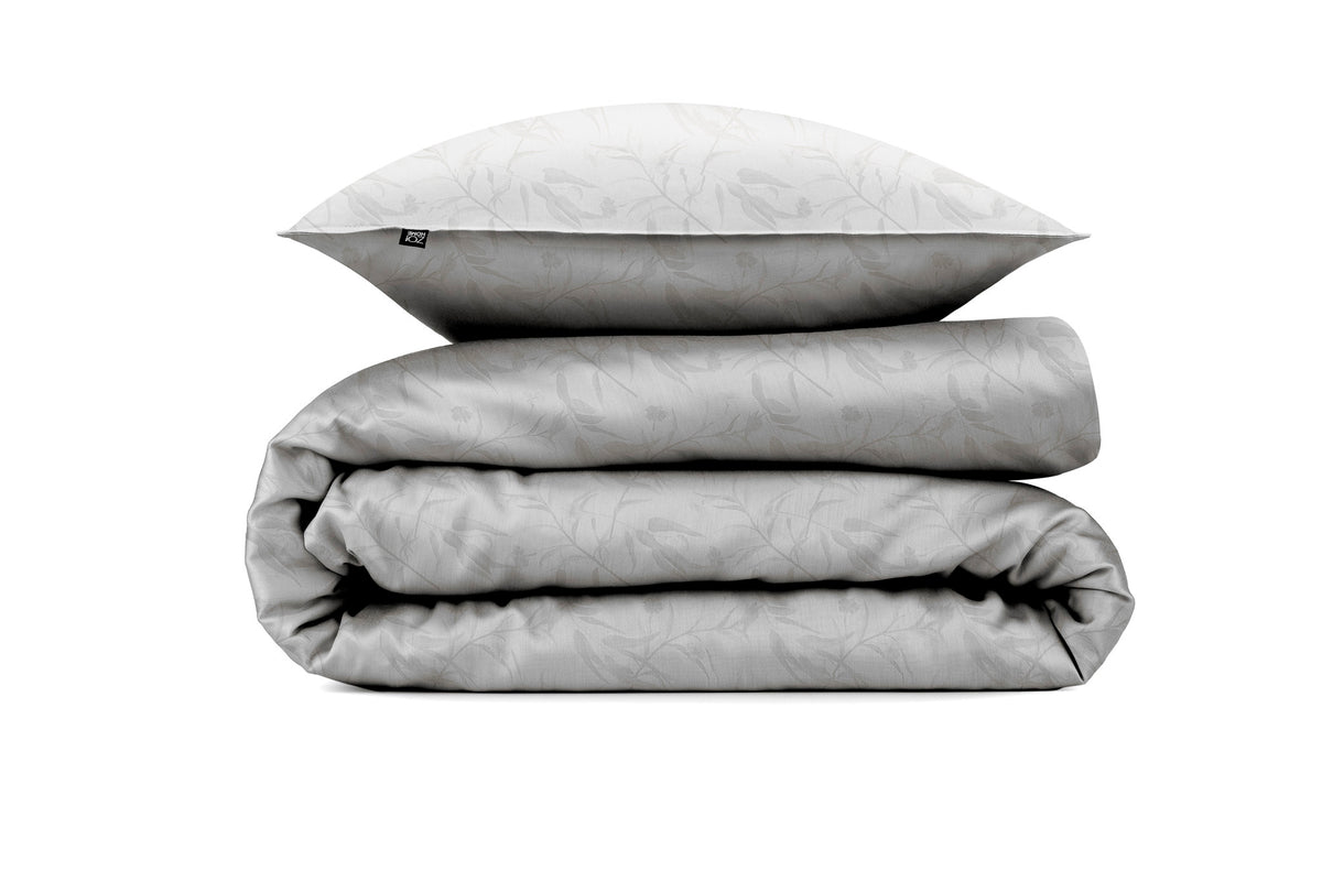 Zohome - Housse De Couette - Fiori di Satinado - Ash Grey