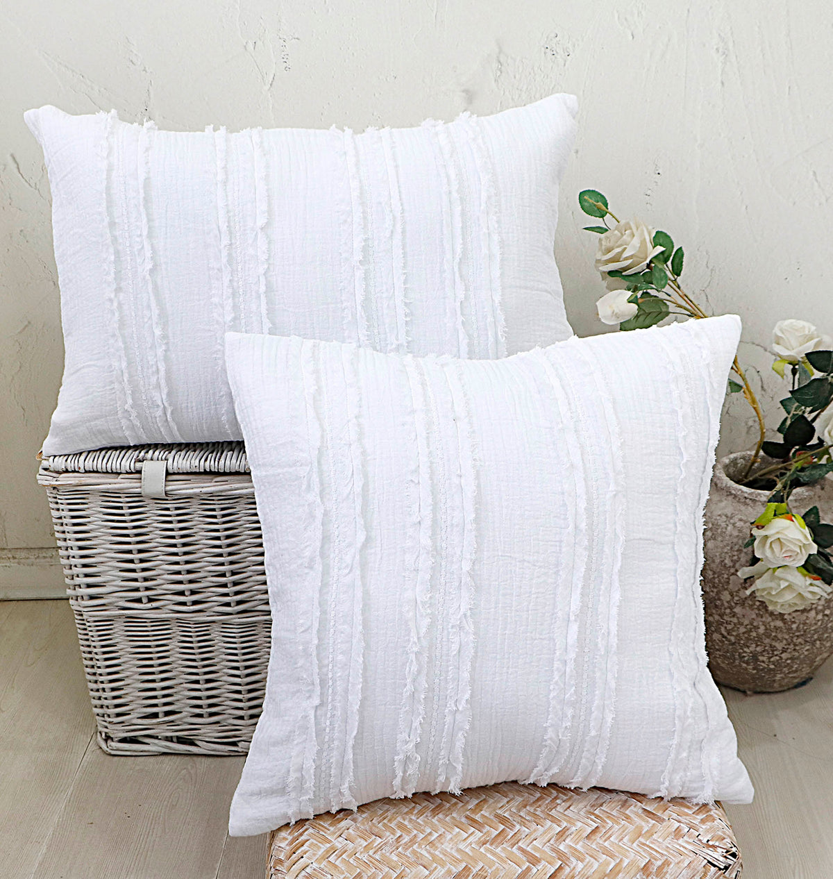 Yellow - Coussin Décoratif - Lian - White