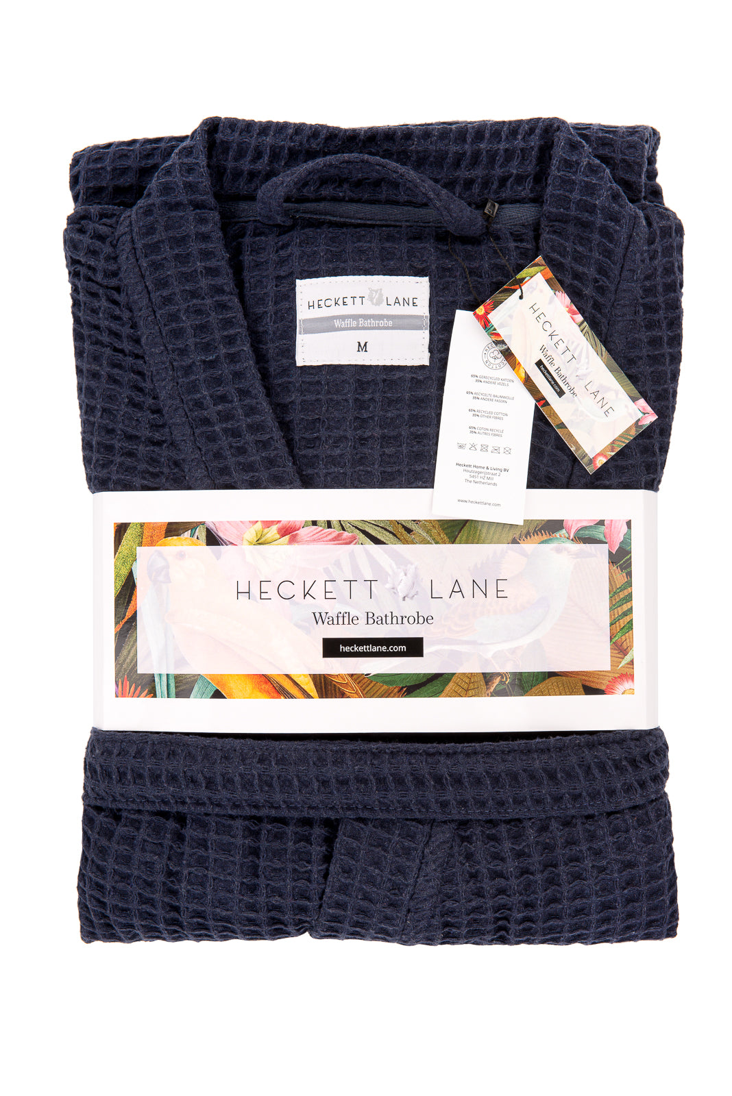 Heckettlane - Badjas - Wafel - Navy Blue