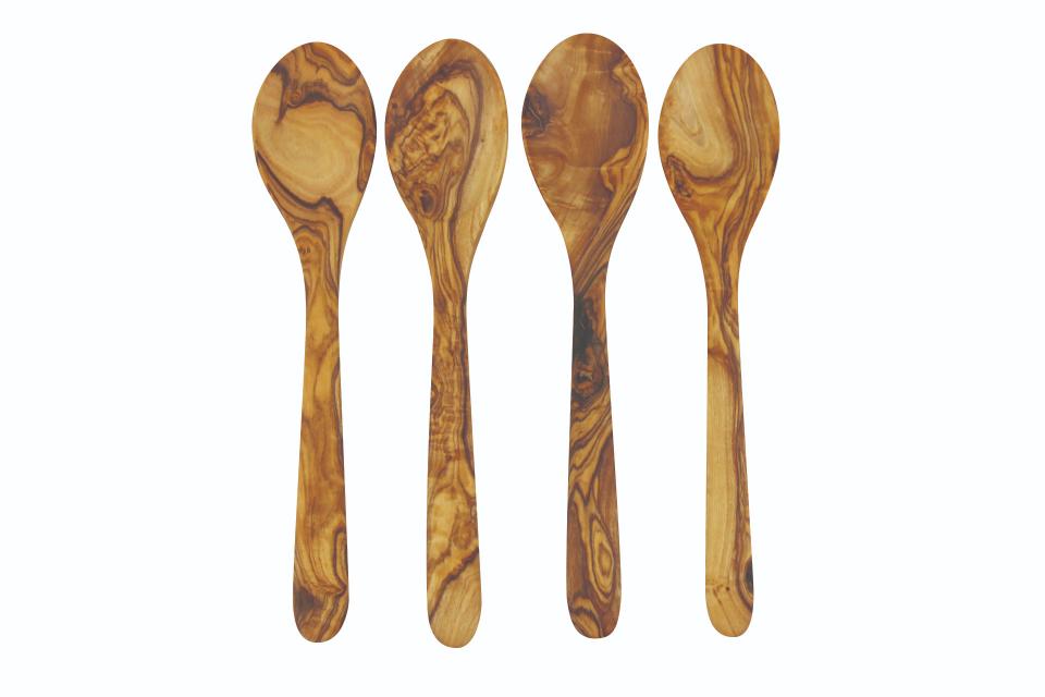 Olive Wood Spoons, Large, Set of 4