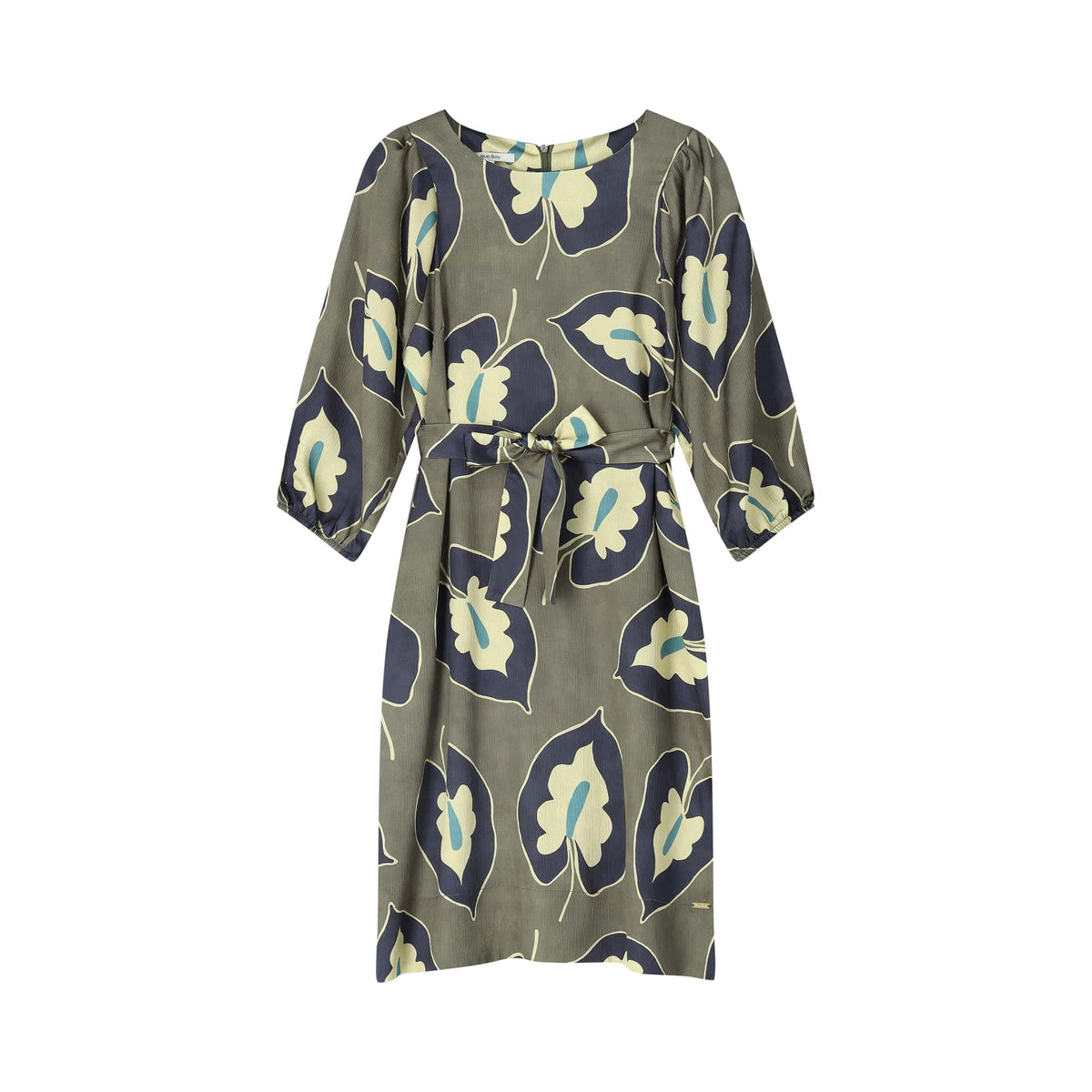 Jurk - Dana Olive Gold Leaves