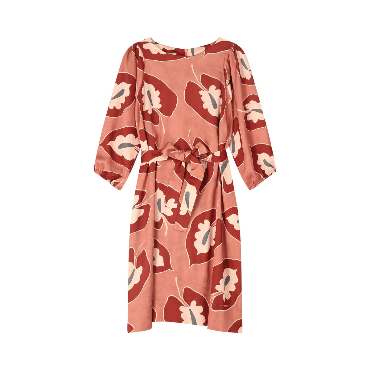 Jurk - Daphne Rose Red Leaves