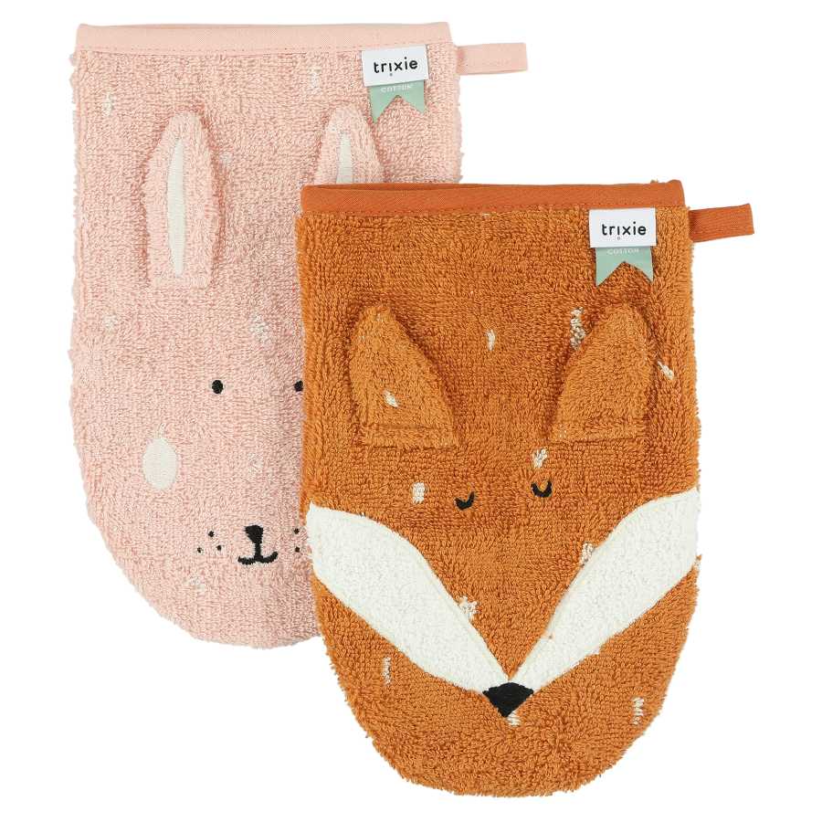 Washandje 2-pack | Mrs. Rabbit - Mr. Fox - SET OF 3 Pcs