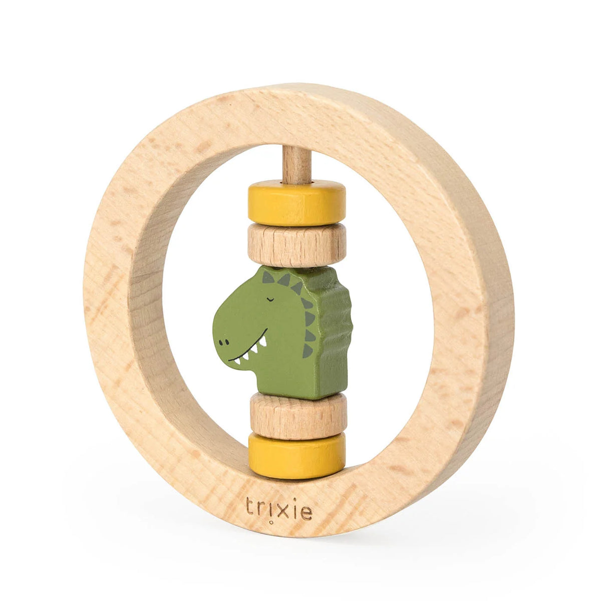 Hochet rond en bois - Mr. Dino