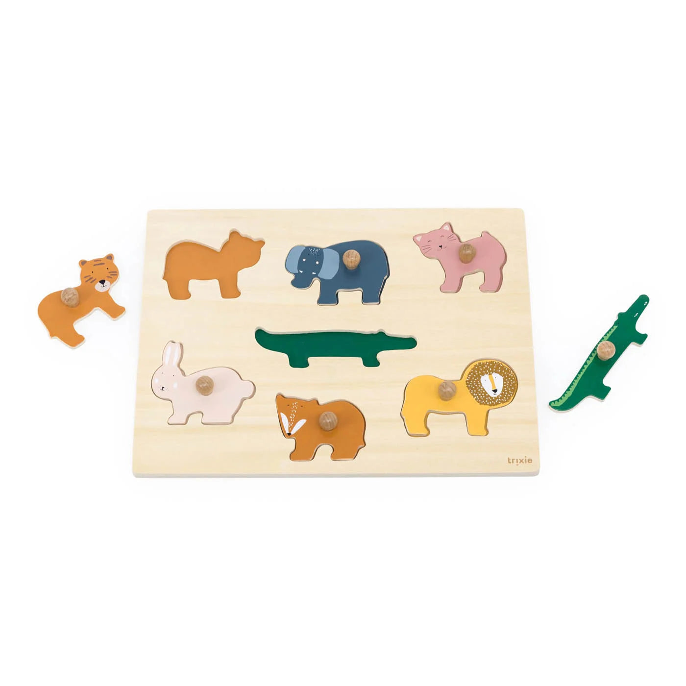Houten dierenpuzzel 7st
