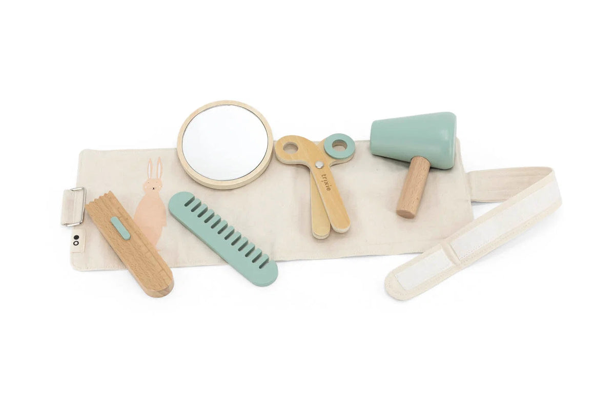Houten kappersset