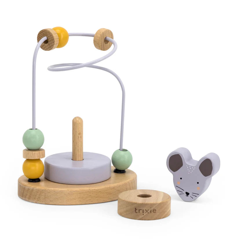 Houten kralenframe - Mrs. Mouse