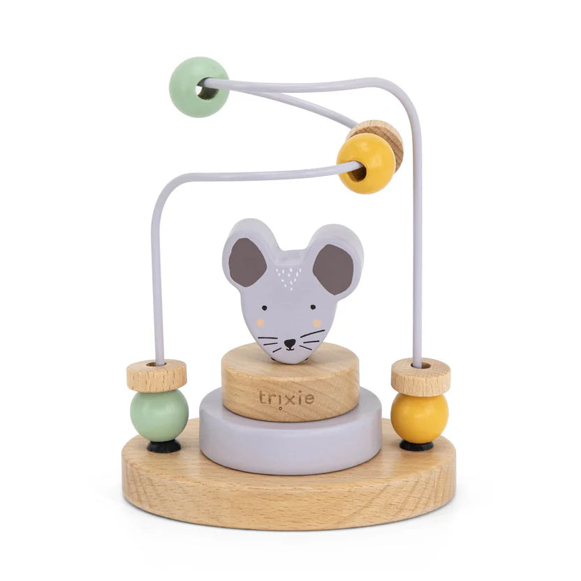 Houten kralenframe - Mrs. Mouse