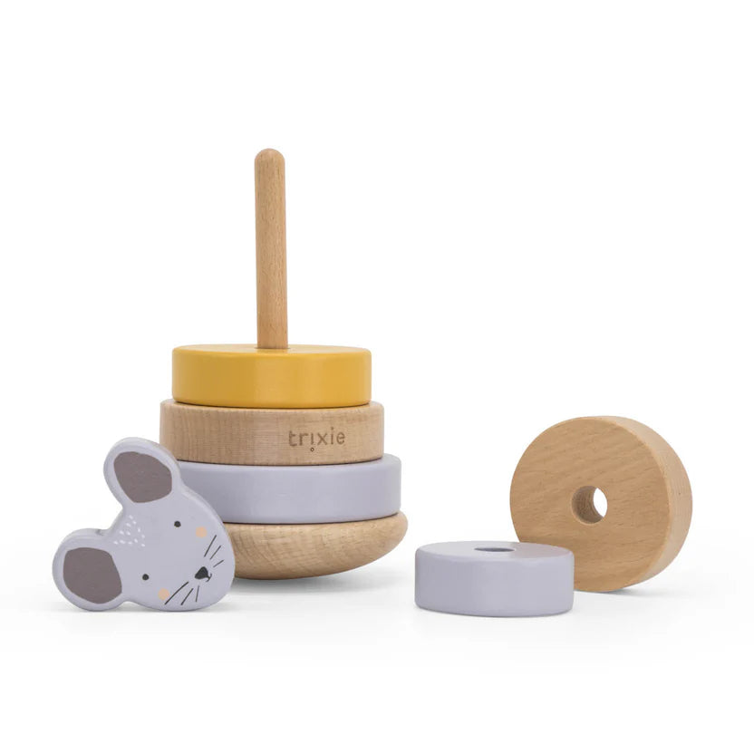 Houten stapeltoren - Mrs. Mouse